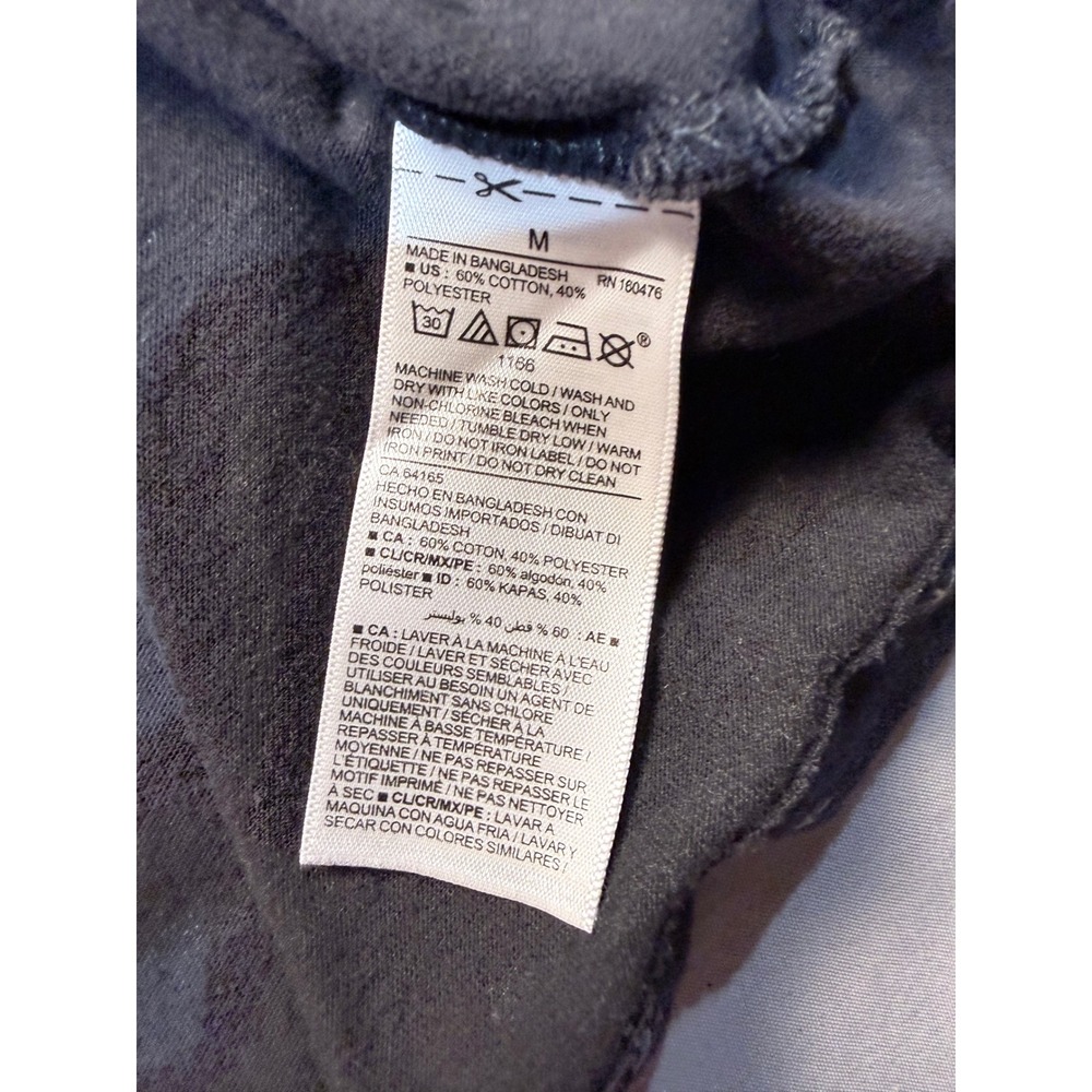 Old Navy Mens Soft-Washed Palm Tree Print T-Shirt Charcoal Gray Medium Short Sle - Picture 3 of 4